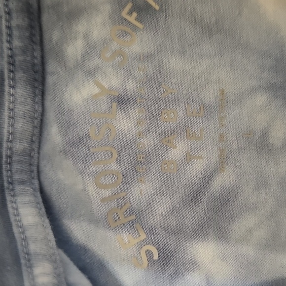 Blue Tie-Dye Women's Crop Top - Picture 2 of 5